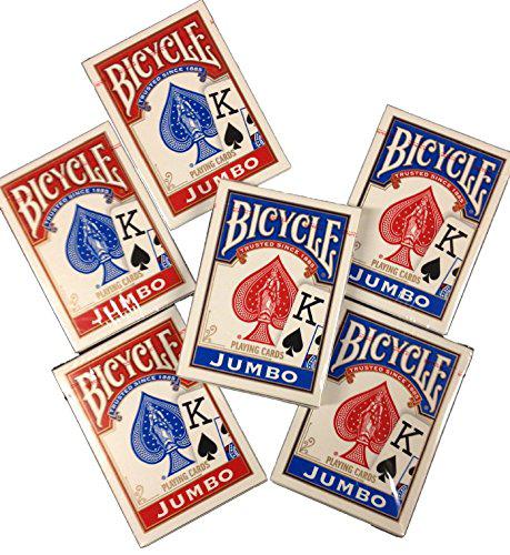 Las Vegas Poker Chips bicycle jumbo index playing cards - 6 decks
