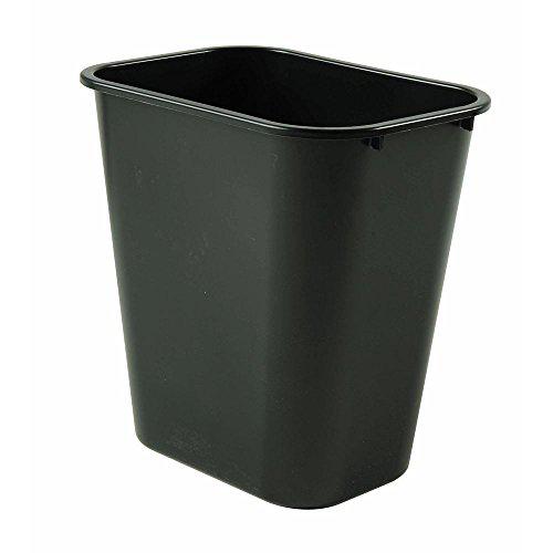 rubbermaid 2956 open top rectangular? wastebasket, 28-1/8-quart, black