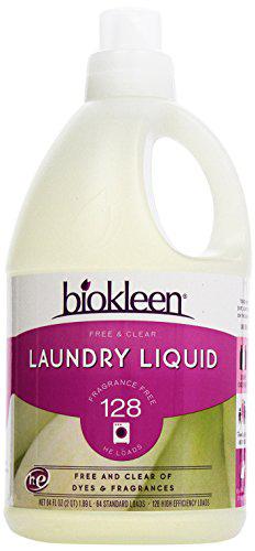 biokleen, laundry liquid, free & clear, 64 oz