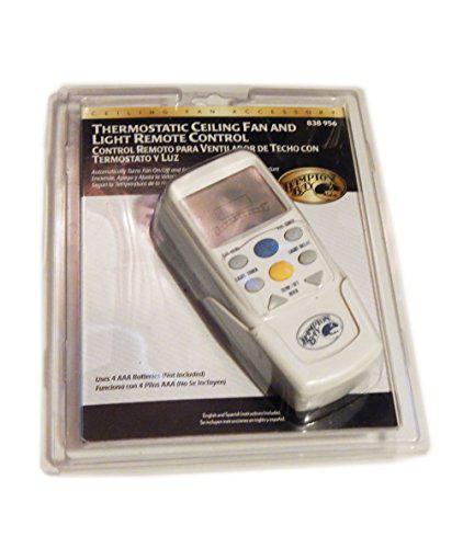 hampton bay thermostatic ceiling fan and light remote control 838-956