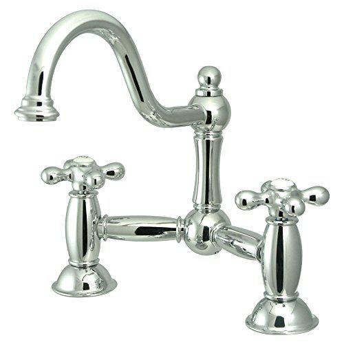 elements of design es3911ax bridge lavatory faucet with cross handle, 8", chrome
