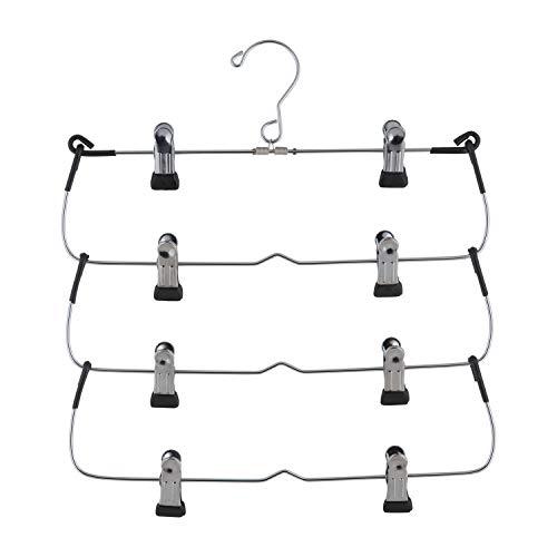 organize it all 4 tier folding skirt/slack hanger with clips