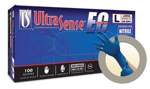 microflex ultrasense ec nitrile gloves - disposable, extended cuff, size medium (pack of 100)
