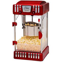Maxi-Matic elite deluxe epm-250 2.5 ounce classic tabletop kettle popcorn popper machine, retro-style, red