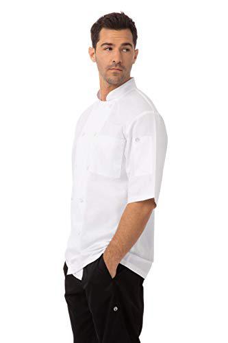 chef works men's montreal cool vent chef coat, white, x-large