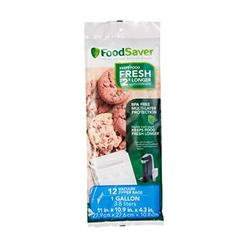 foodsaver 1-gallon vacuum zipper bags, 12 count, multi