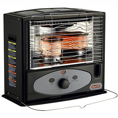 dyna-glo rmc-55r7 indoor kerosene radiant heater, 10000 btu, ivory