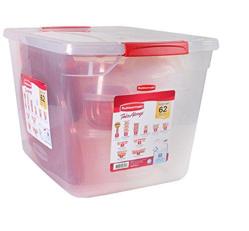 rubbermaid takealongs containter variety pack with lids - 62 pieces
