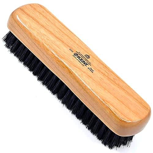 kent cc2 handcrafted travel size cherrywood clothes brush - pure black bristle - lint / cashmere brush