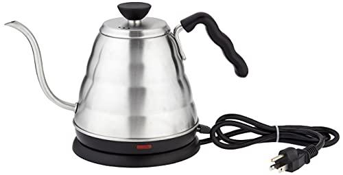 hario v60 buono stainless steel gooseneck coffee kettle, electric (.8 liter / 800ml),