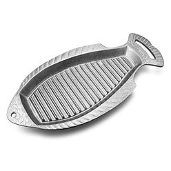 wilton armetale gourmet grillware grilling pan, fish, 18.5-inch