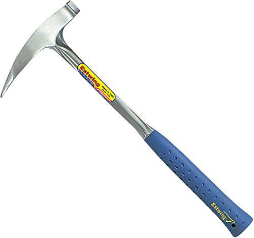 estwing rock pick - 22 oz geological hammer with pointed tip & shock reduction grip - e3-23lp
