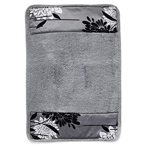 popular bath bath rug, erica collection, 21" x 12", grey