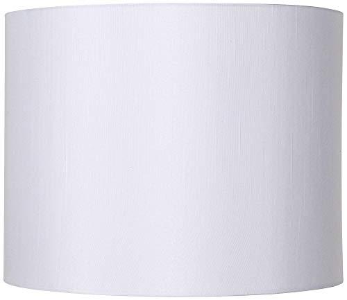 Brentwood classic white drum lamp shade modern hardback harp included 14x14x11 (spider) - brentwood