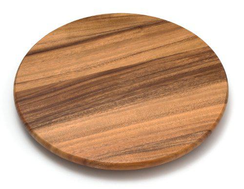 lipper international acacia wood 16" lazy susan kitchen turntable
