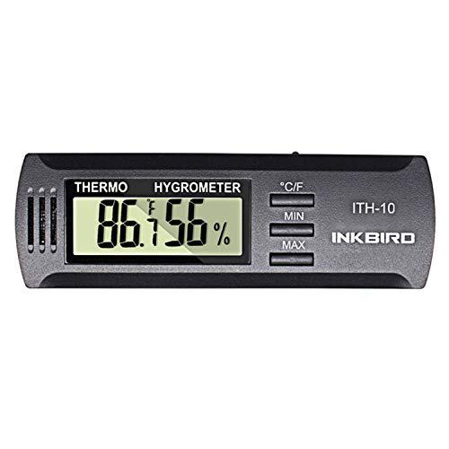 Inkbird inkbird hygrometer thermometer dc 3v input digital temperature humidity  meter gauge f c monitor indoor ith10 cigar humidor rept