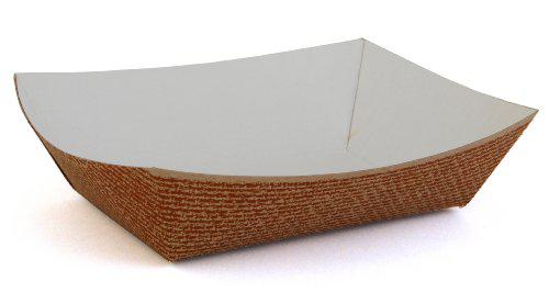 southern champion tray 0564 #200 hearthstone clay coated paperboard food tray / boat / bowl, 2 lb. capacity (case of 1000)