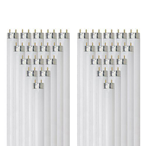 sunlite f32t8/sp841 32-watt t8 linear fluorescent light bulb medium bi pin base, 4100k, 30-pack