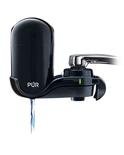 pur fm-2000b classic vertical water filtration faucet mount, black