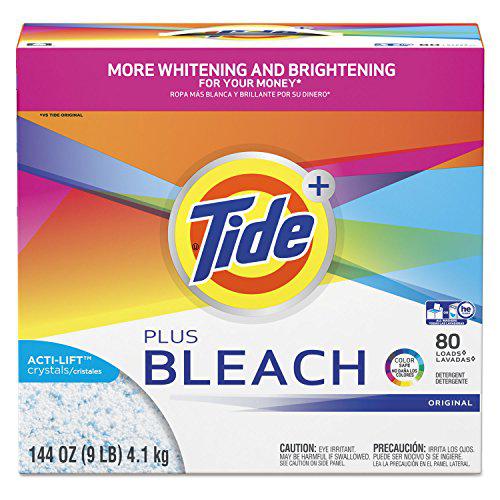 PG tide laundry detergent with bleach, original scent, powder, 144oz box (pgc84998)