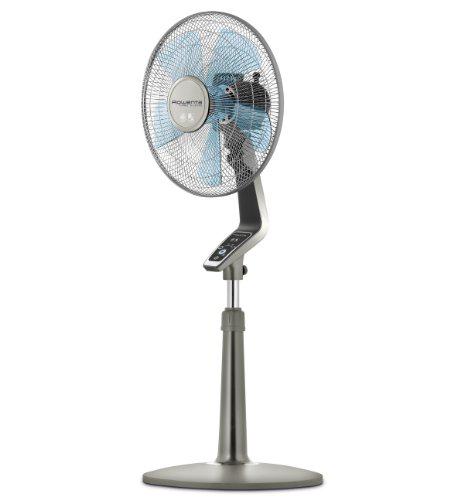 rowenta fan, oscillating fan with remote control, standing fan, 4-speed, silver