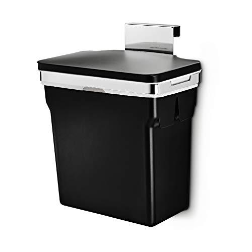 simplehuman 10 liter / 2.6 gallon in-cabinet kitchen trash can, heavy-duty steel frame