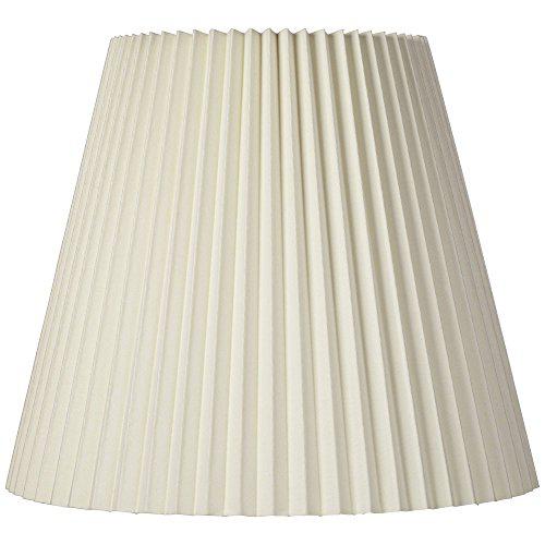 Brentwood ivory pleated lamp shade traditional unlined with harp 10x17x14.75 (spider) - brentwood