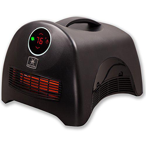 heat storm hs-1500-isa portable infrared heater, 1500 watts, black