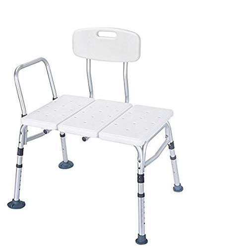 healthline tub transfer bench, lightweight medical bath and shower chair with back, non-slip seat, transfer bench for elderly a