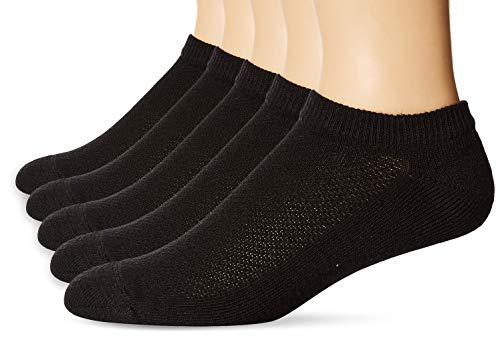 hanes ultimate men's 5-pack freshiq x-temp no-show socks, black, size: 10-13/shoe size:6-12