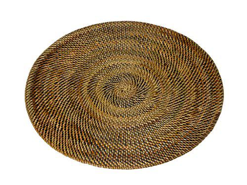 Kouboo round nito placemat, brown, set of 2