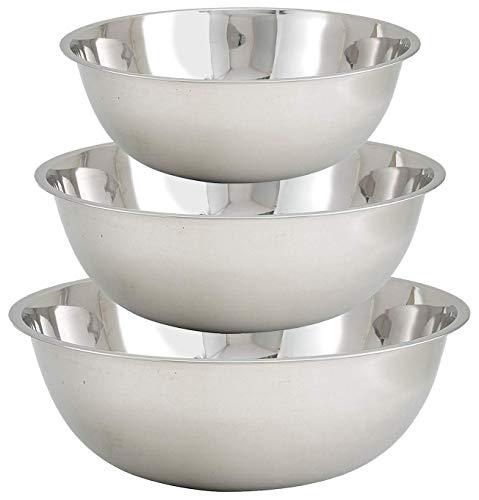 Tiger Chef tiger chef mixing bowls stainless steel 13, 16 & 20 quart  multi-purpose commercial cyber monday deals week, large, set of 3
