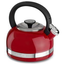 kitchenaid kten20dber 2.0-quart full handle and trim band stovetop kettle, 2, empire red