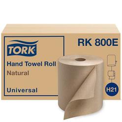 tork universal rk800e hardwound paper roll towel, 1-ply, 7.87" width x 800' length, natural (case of 6 rolls, 800 per roll, 4,8