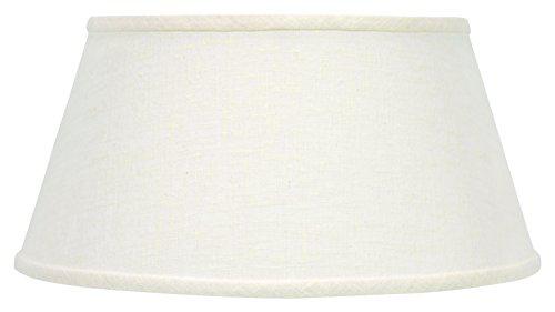upgradelights 12 inch bouillotte lamp shade in a great white linen (8x12x6)