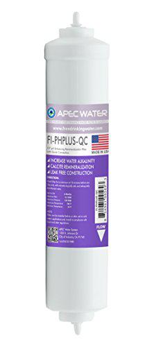 APEC Water Systems apec fi-phplus-qc us made 10" high purity ph+ calcium carbonate alkaline filter with " quick connect for reverse osmosis water
