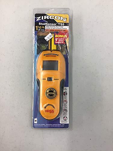 zircon hd55 9 volt 4-mode multiscanner for finding studs, live wire, or metal w/ backlit display (battery not included, tool on