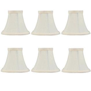 Upgradelights Set Of Six 4 Inch European Drum Style Mini Chandelier Lamp Shades In Eggs Color 2 5x4x4 Mini Chandelier Lamp Shades, Upgradelights Lamp Shades
