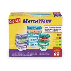 glad matchware food storage containers 20 piece variety set