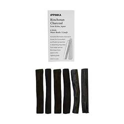IPPINKA kishu binchotan charcoal slim personal sticks, 6 sticks of water filter