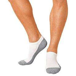 gildan platinum moisture-wicking no-show socks, one size, white