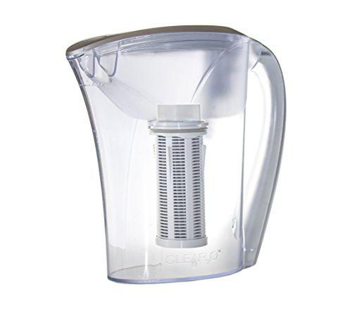 clear2o grp200 advanced gravity water filter pitcher, 48oz, silver