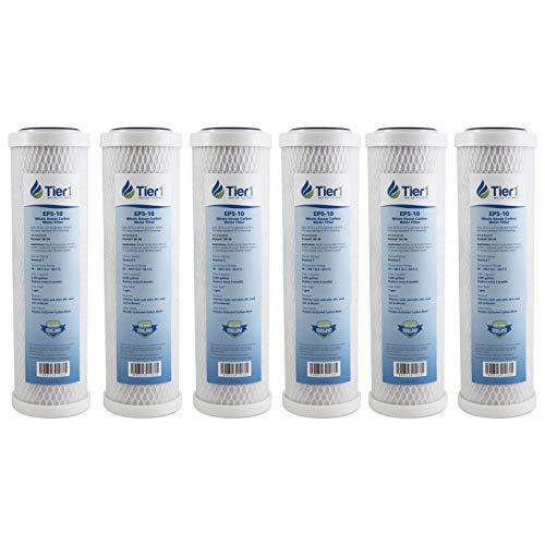 tier1 42-34373 micron 10 x 2.5 carbon block pentek ep-10 comparable replacement water filter 6 pack