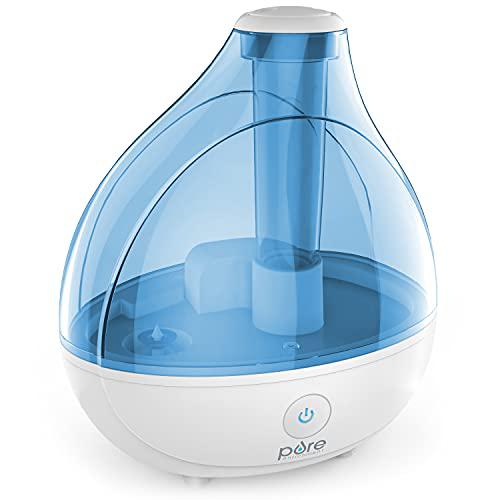 pure enrichment mistaire ultrasonic cool mist humidifier - premium humidifying unit with 1.5l water tank, whisper-quiet operati