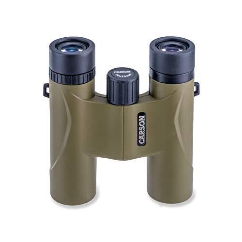 carson stinger 10x25mm compact and lightweight binoculars (hw-025),olive green