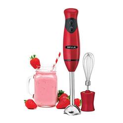 bella 14460 hand immersion blender with whisk attachment, 2.65 lb, red