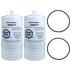 kleenwater aqua-pure ap217 ap200 compatible filters, kw217 drinking water system replacement cartridge, set of 2, includes o-ri
