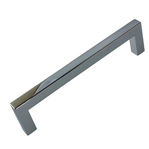 gliderite hardware 87227-pc-10 5 inch cc solid square polished chrome cabinet bar pulls 10 pack