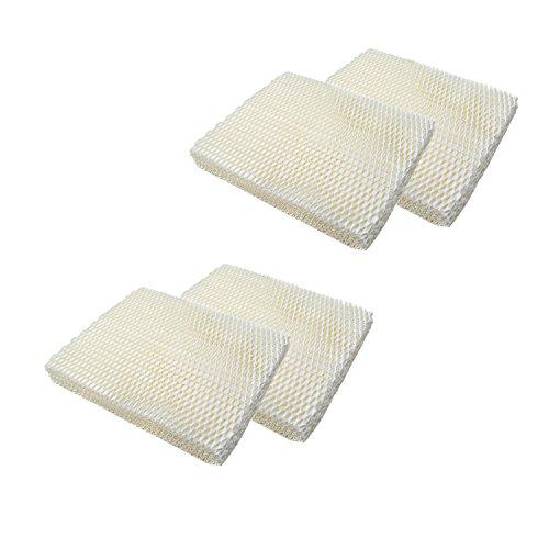 hqrp 4-pack humidifier wick filter for vornado md1-0002 / md1-0001 replacement, evap, model 30, 40, 50 + hqrp coaster