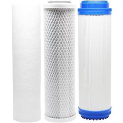 Denali Pure 4-pack replacement filter kit for purepro uv-401 ro system - includes carbon block filter, pp sediment filter & gac filter - de